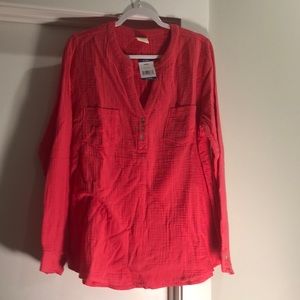 Coral colored long sleeve